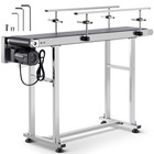 Belt Conveyor PVC Stainless Steel Belt Conveyor 47"x7.8" Double Guardrail