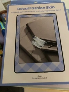 Blue Check Vinyl Decal/Skin for Amazon Kindle Paperwhite  1st Gen 6.8in NEW - Picture 1 of 3