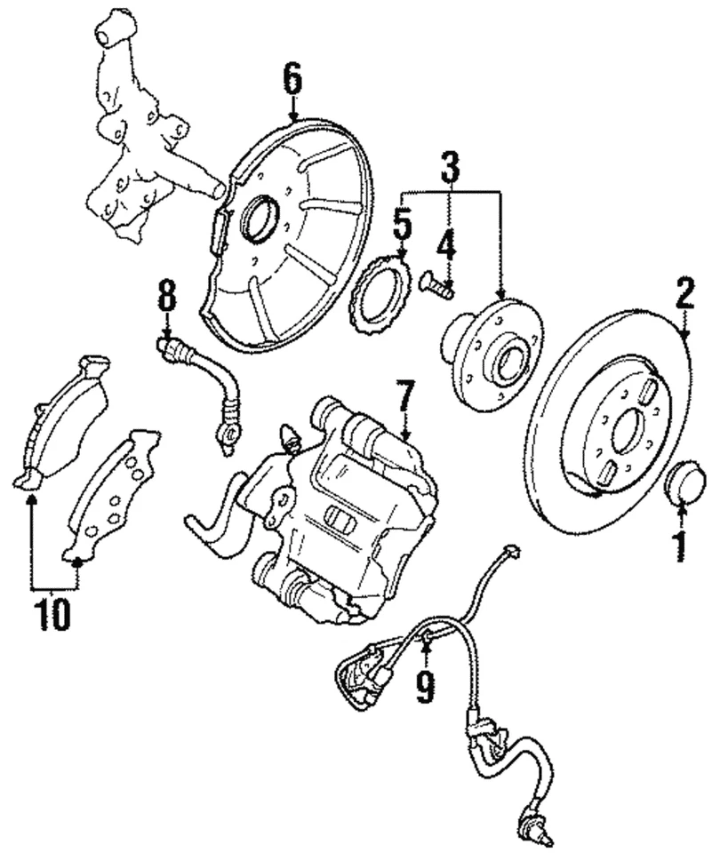 Genuine Ford 1997-2003 Escort Mercury Tracer Rear Brake Pads 1U2Z-2V200-HA — 第 1/1 张图片