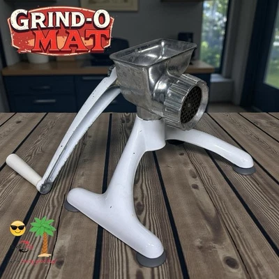 Picadora de carne y picadora de alimentos Rival Grind-O-Mat modelo 354 probada y funciona muy bien de colección Foto 1 de 4