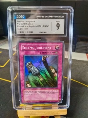 Solemn Judgment *CGC MINT 9* RP01-EN045 *Super Rare* Retro Pack * Yugioh - Image 1 of 2