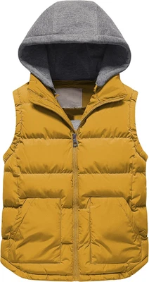 Abrigo chaleco acolchado cálido para niñas y niños Chaqueta sin mangas resistente al agua con De Foto 1 de 4