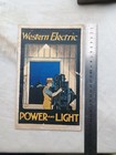 Western Electric Power & Light Booklet Generator Stationary Engine Battery