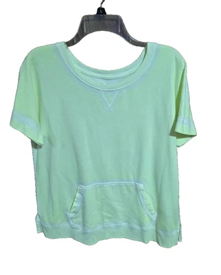 Pullover Xersion Amarillo Tinte Top Semi Ajuste Bolsillo Canguro Mujer Talla Mediana Foto 1 de 2