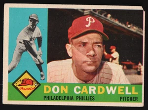 1960 Topps Baseball #384b - Don Cardwell VAR - Philadelphia Phillies 60-074 - Bild 1 von 2
