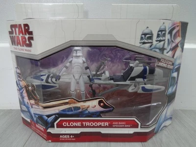 Star Wars The Clone Wars Barc Speeder Bike & Clone Trooper Figure Set Sealed - Image 1 of 4