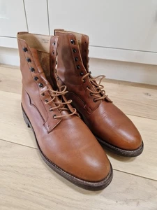 Crockett And Jones Mens Leather Oak Wax Hide Radnor Snowdon 10 UK Goodyear welt - Picture 1 of 15