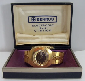 Vintage Men's Benrus Electronic Citation Watch with New Battery, Runs - Picture 1 of 15