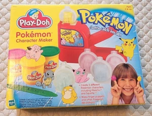 Vintage 1998 Play-Doh Pokemon Character Maker Set Molds Pikachu Squirtle in box - Picture 1 of 9