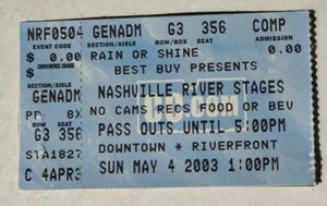 Boleto de concierto para Nashville River Stages Riverfront admisión general 2003 - Imagen 1 de 1