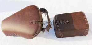 NEW FRONT REAR SEAT FOR VESPA VBA VBB GL VNA VNB 125 150 SPRINT DARK BROWN - Picture 1 of 5