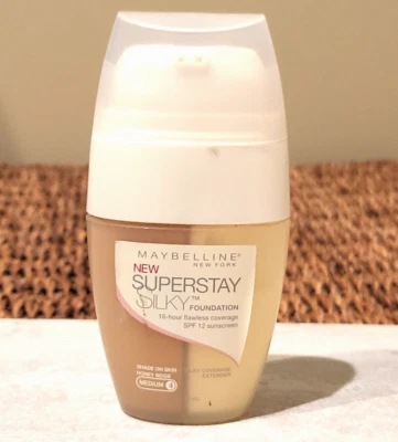 Maybelline Superstay Silky Foundation, Medium 4 Honey Beige, sealed  (#MM1 - Image 1 of 2
