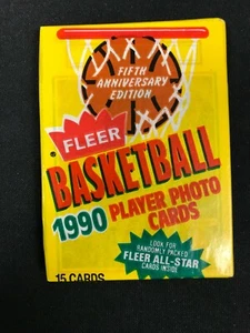 1990 FLEER BASEKETBALL SEALED PACK SCOTTIE PIPPEN ON BACK OF PACK SP 12121 - Picture 1 of 2