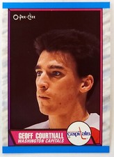 1989-90 O-Pee-Chee #111 Geoff Courtnall RC Rookie Card, Washington Capitals