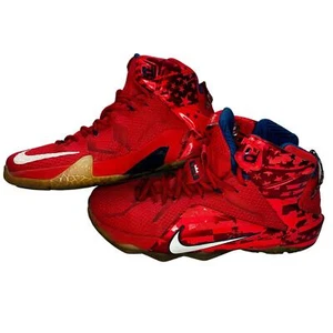AS IS Mens Nike Lebron 12 XII USA independence day size 9.5 - Picture 1 of 9
