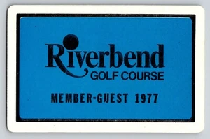 Trade Card Blue Riverbend Golf Club Member-Guest 1977 Swap Card Four of Hearts - Picture 1 of 2