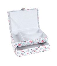 DMC / U1933 Sewing Box with Drawer, with Folk Flower Print Fabric 21x28x15cm