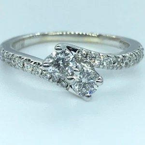 Ever Us 14K WHITE GOLD 0.60 CT DIAMOND Ring Best Friend True Love #32 - Imagen 1 de 9