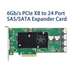 PCIe X8 to 24 Port 6Gb/s SAS/SATA Expander Card with miniSAS SFF-8087 - - Picture 1 of 4