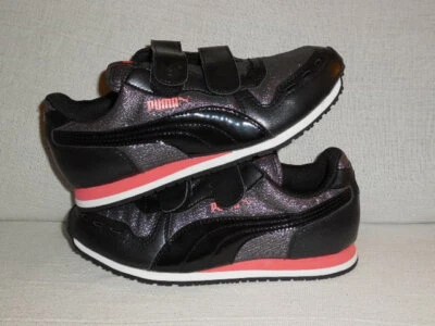PUMA 361576-05 Kids Cabana Racer Glitter V PS Black KIDS SIZE 2.5C  (EUR 34) - Image 1 of 4