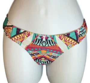 Jessica Simpson Womens Bikini Bottoms Multicolor Retro Swimsuit Size S New - Picture 1 of 4