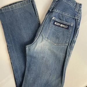 BODY LINGO JEANS Vintage 1970s JrHi Denim JC PENNEY -BLUE GIRLS 6 - Picture 1 of 11