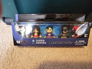 Mini Mezitz DC Super Heroes 5 Pack 2014 Superman, Batman, Wonder Woman Etc - Picture 1 of 2