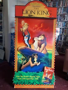 LION KING 1996 DISNEY ORIGINAL STANDEE PROMO DISPLAY VIDEO SHOP - Picture 1 of 22