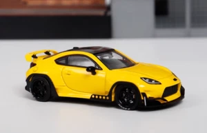 CR Fuji 1:64 Yellow JDM GR86 Rocket Bunny Coupe Sport Model Diecast Metal Car - Picture 1 of 6