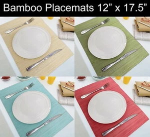 4 Pack Natural Bamboo Placemats Sushi Rolling Mat Japanese Style - Picture 1 of 13