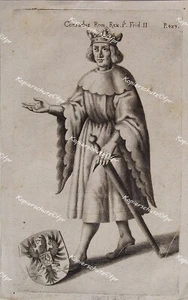 König Konrad IV Staufer Kaiser Friedrich II Krone Schwert Jerusalem Sizilien - Bild 1 von 1