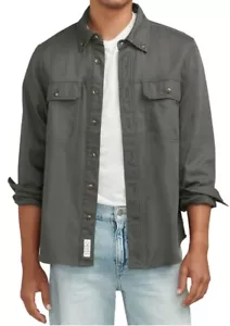XXL, Lucky Brand Men's Long Sleeve Button Down Shirt Jacket Raven Color New - Picture 1 of 4