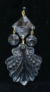 Piezas de candelabro para cazarsol con textura festoneada adorno de cristal vidrio transparente - Imagen 1 de 5