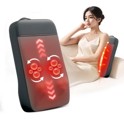 3D Shiatsu Back Massager Chair w/ Heat Walking Massage Seat Cushion for Car - Image 1 of 4