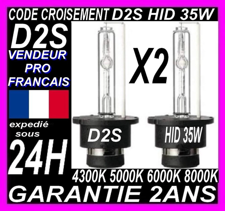 2 AMPOULES XENON D2S 35W 55W HID LAMPE FEU POUR PHARE EN 4300K 5000K 6000K 8000K - Image 1 of 1
