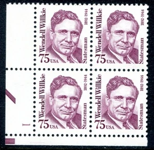 US 2192 75 cent Plate Block #1 LL MNH - Picture 1 of 2