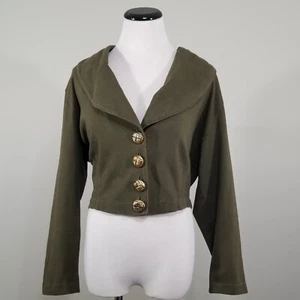 Vintage BAIT Contemporary Cloth Cropped Cardigan Jacket Top Shawl Collar M USA - Bild 1 von 8