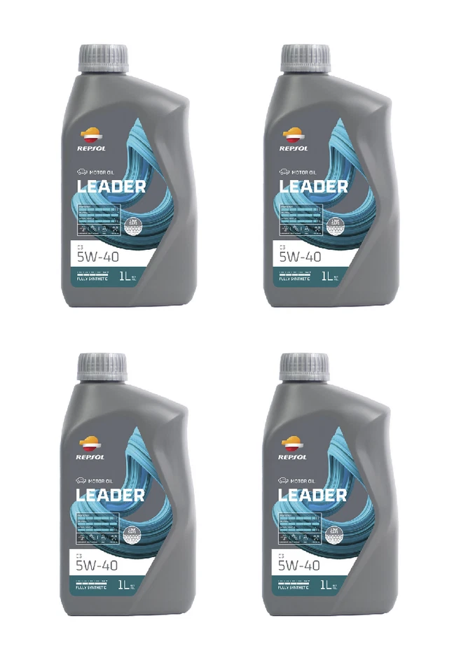4LT OLIO MOTORE SINTETICO AUTO 5W40 REPSOL LEADER API SN/CF ACEA C3 - Imagen 1 de 1