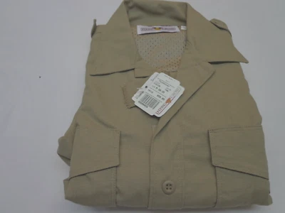 Flying Cross FX7120  Hidden Zipper Tan  Uniform  Shirt   Size Medium 36/37 - Image 1 of 4