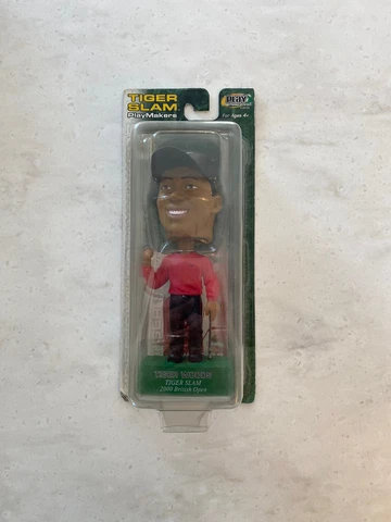 NIB Tiger Woods Bobblehead, Tiger Slam 2000 British Open Upper Deck Collectibles Cover