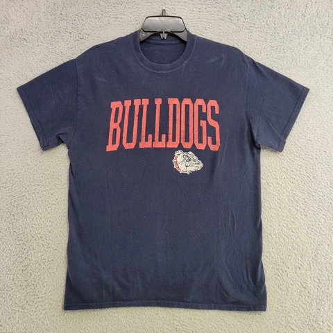 Gonzaga Bulldogs Shirt Mens M Medium Dark Blue Short Sleeve T Shirt Basketball Cover
