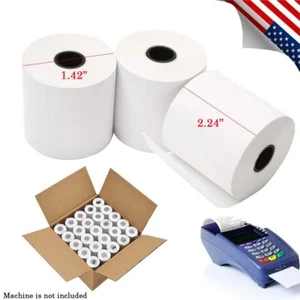 50/100 Rollen 2 1/4 x 50' Thermo Quittungspapier für Kreditkarte POS Registrierkasse - Bild 1 von 4