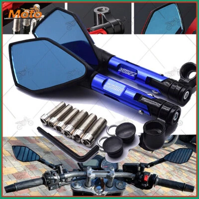 Espejos retrovisores laterales universales azules para moto Yamaha Zuma 125 50 50F 50FX Foto 1 de 4