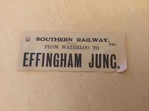 S, R, Luggage. Label, (. Waterloo. To. Effingham. Junc, ) - Picture 1 of 1
