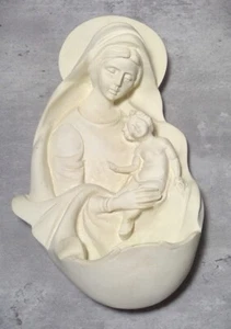 Mother Mary & Jesus Unpainted 3D Wall Hanging Plaque - Picture 1 of 5