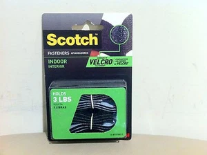 2 x Neu Scotch Allzweckverschluss, schwarz, 0,75 Zoll mal 18 Zoll hält 3 Pfund - Bild 1 von 2
