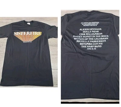 Camiseta Feminina SISTERFIRE Festival Tag M Ponto Único LGBTQ Roadwork 1982 - Imagem 1 de 4