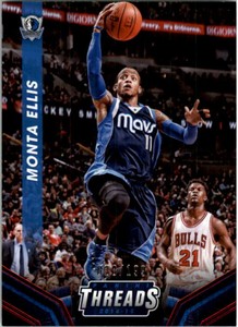 2014-15 Panini Threads Century Proof Red Basketball Card #140 Monta Ellis /199