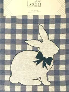 Blau weiß kariert Osterhase 72 Zoll Wandteppich Tischläufer Windham - Bild 1 von 5