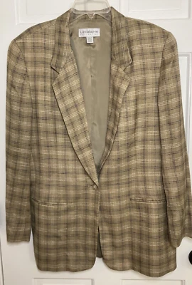 LIZ CLAIBORNE MUJER TRAJE BLAZER Y FALDA VERDE MARFIL TALLA 14 NUEVO Foto 1 de 4